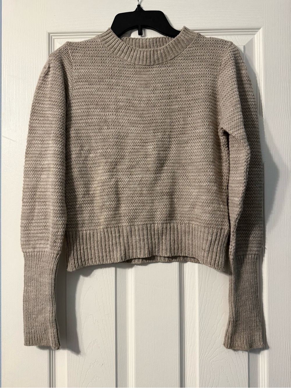 Express Neutral Taupe Crewneck Sweater